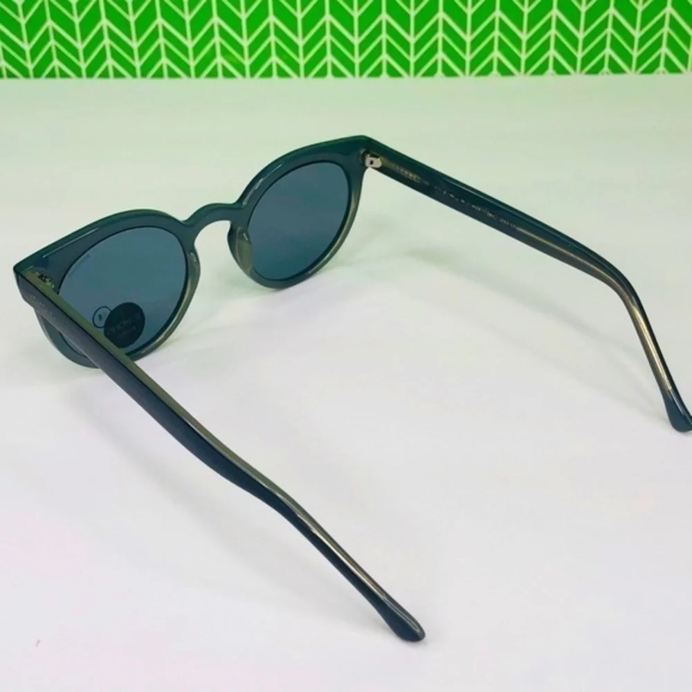 KOMONO Lulu Black Jade Sunglasses NEW cateye